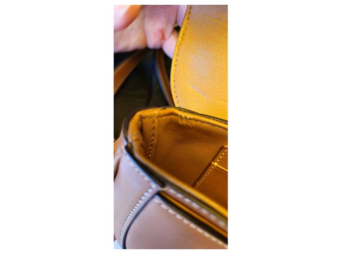 Borsa Céline Small 16 Camel in pelle di vitello Cammello - vista 5