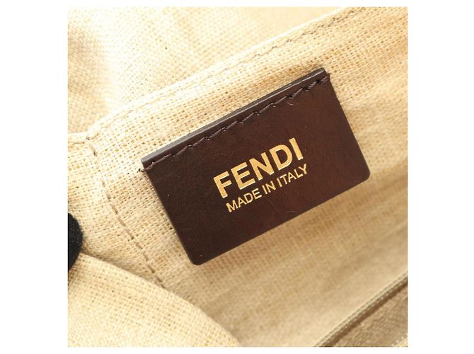 Borsa a Spalla Pecan Fendi Marrone Bianco Blu navy - vista 3