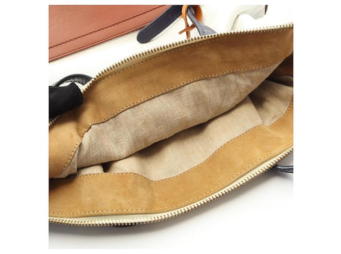Borsa a Spalla Pecan Fendi Marrone Bianco Blu navy - vista 4