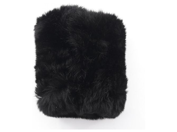 Guanti Chanel Coco Mark Nero Bianco - vista 2