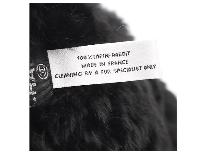 Guanti Chanel Coco Mark Nero Bianco - vista 4