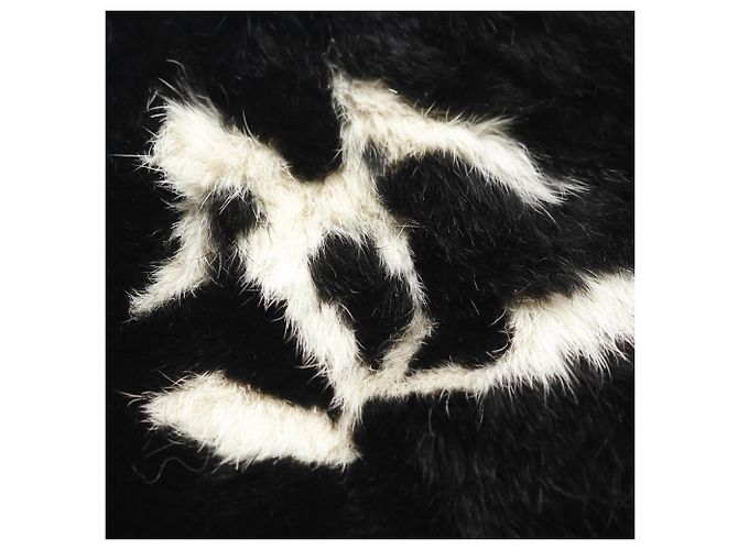 Guanti Chanel Coco Mark Nero Bianco - vista 5