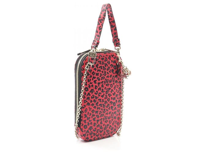 Christian Dior Dior Lady Phone Holder Handbag Black Pink - view 2