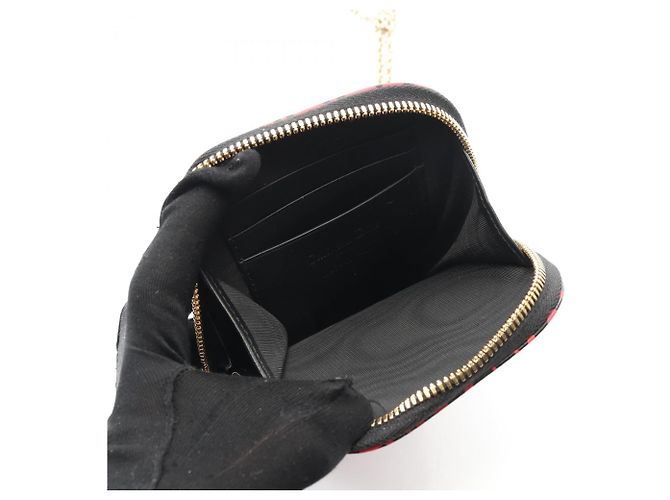 Christian Dior Dior Lady Phone Holder Handbag Black Pink - view 3