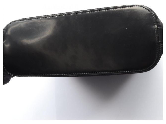 Borsa a mano Gucci Bamboo nera in pelle e nylon Nero - vista 8