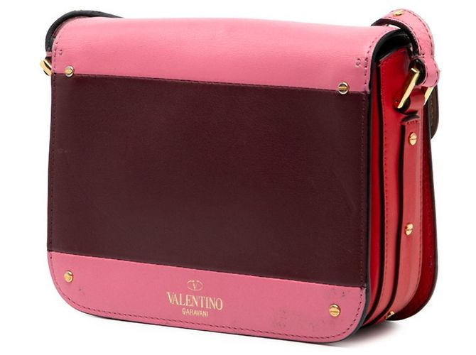 Borsa a Spalla Valentino Rosa Rosso Bordò - vista 2