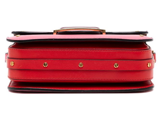 Borsa a Spalla Valentino Rosa Rosso Bordò - vista 3
