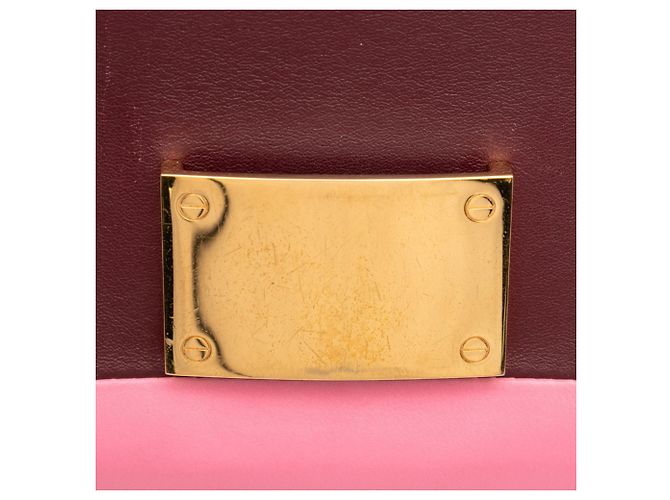 Borsa a Spalla Valentino Rosa Rosso Bordò - vista 7
