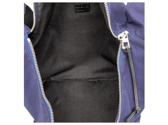 Borsa a vita con logo Anagram Loewe Nero Blu navy - vista 4