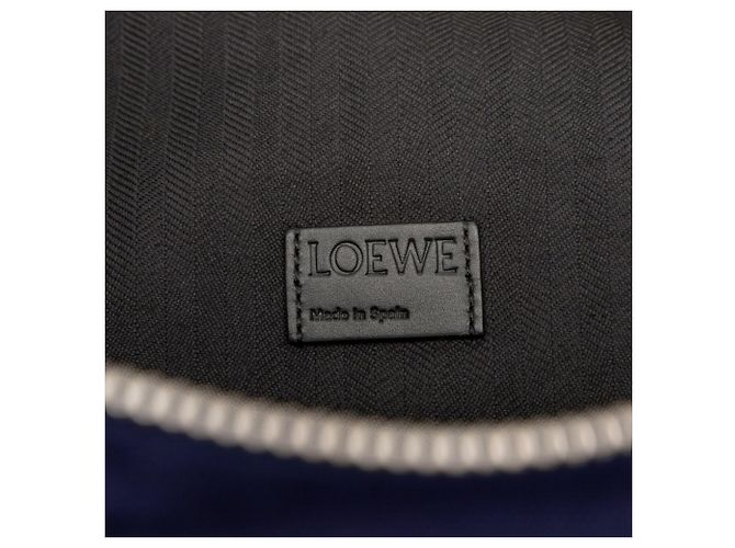 Borsa a vita con logo Anagram Loewe Nero Blu navy - vista 5