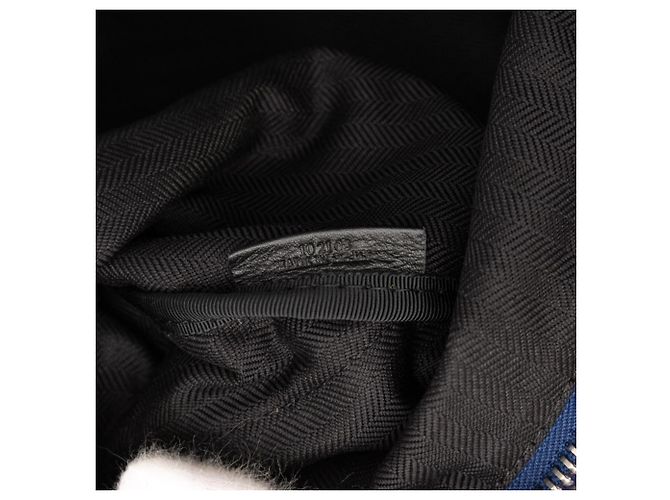 Borsa a vita con logo Anagram Loewe Nero Blu navy - vista 6