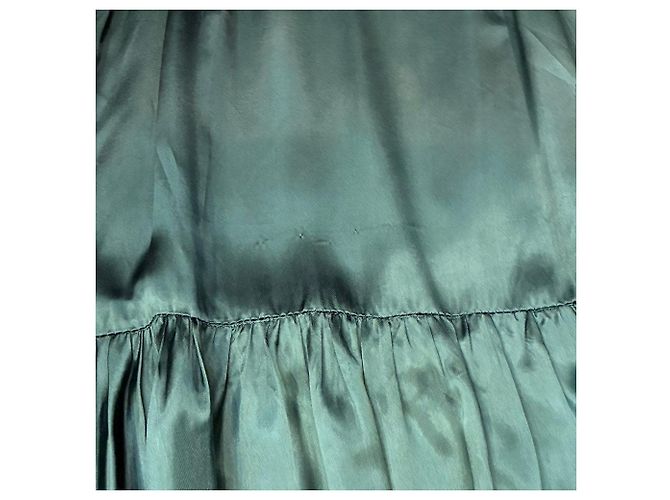 Falda de seda verde petróleo Prada - Años 2000 - vista 6