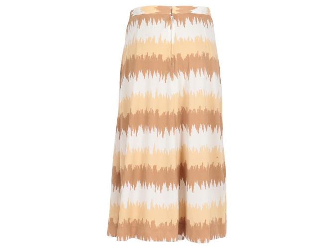 Autre Marque Roberta di Camerino Beige Patterned Skirt - 2000s White Sand - view 2