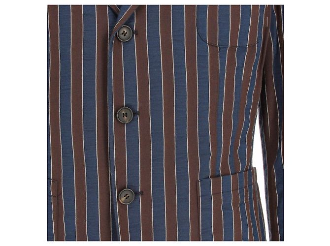 Giacca a righe blu e marrone Antonio Marras - Anni 2000 Sabbia - vista 4