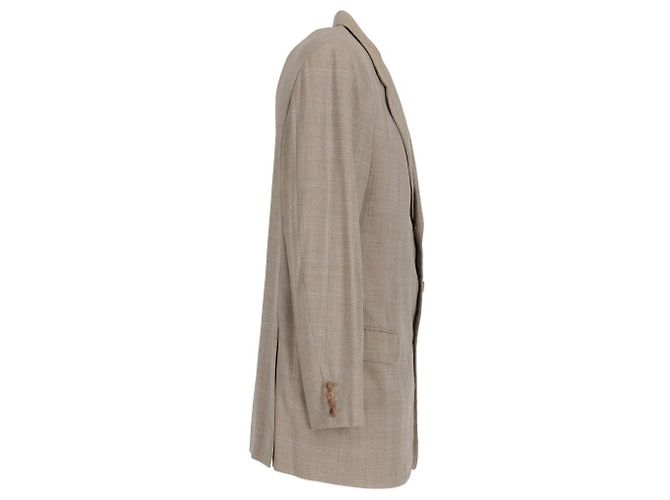 Hermès Beige Herringbone Wool Jacket - view 3