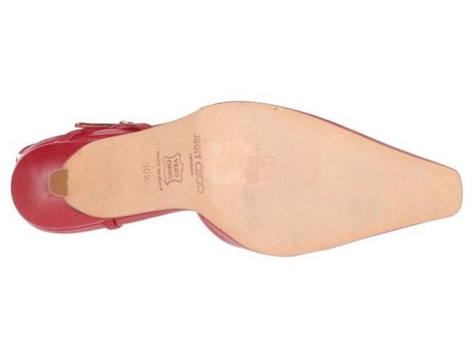 Décolleté in pelle rossa Jimmy Choo - Anni 2010 Rosso - vista 3