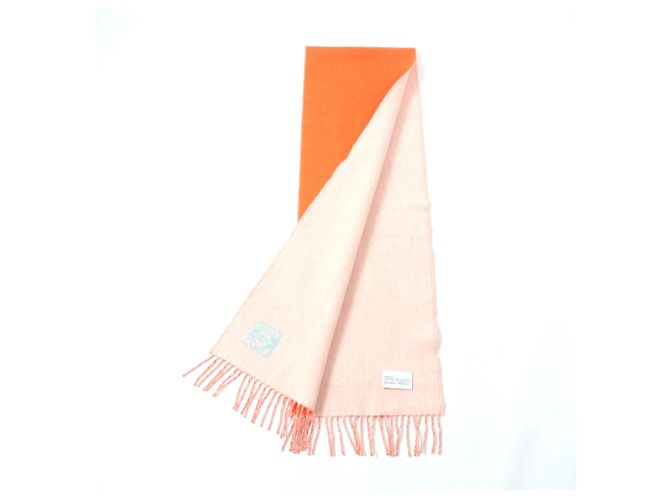 Stola in lana e cashmere arancione Loewe - vista 2