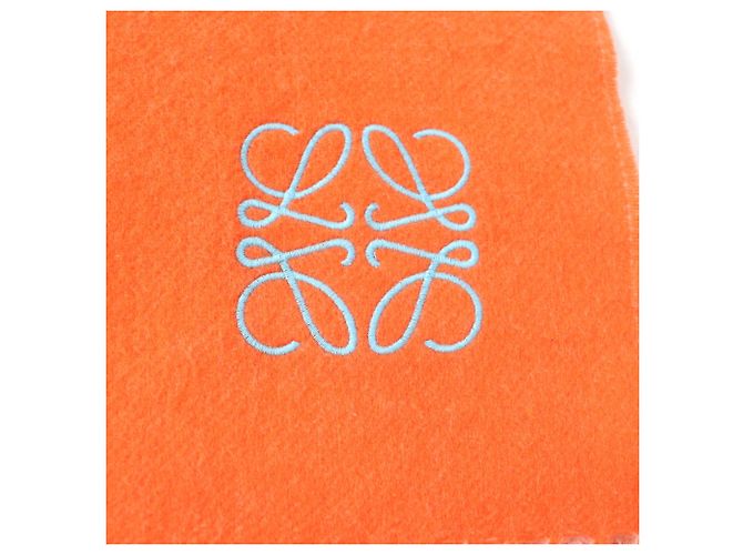Stola in lana e cashmere arancione Loewe - vista 5