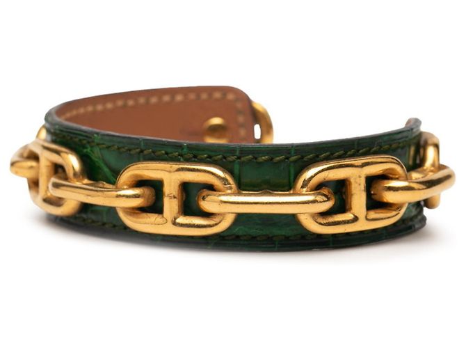 Bracciale Chaine d'Ancre Hermès D'oro Verde - vista 2