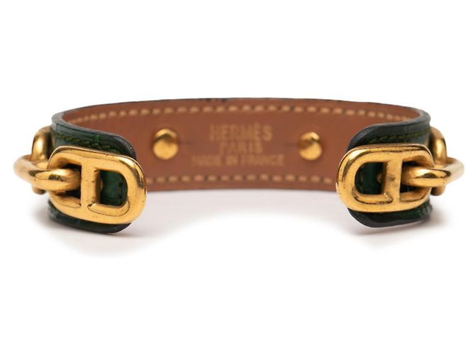Bracciale Chaine d'Ancre Hermès D'oro Verde - vista 3