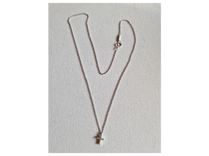 Tiffany & Co Croce Metro in oro bianco 750/000 Argento - vista 2