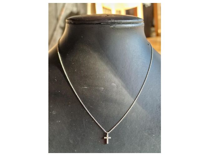 Tiffany & Co Croce Metro in oro bianco 750/000 Argento - vista 3