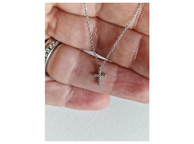 Tiffany & Co Croce Metro in oro bianco 750/000 Argento - vista 6
