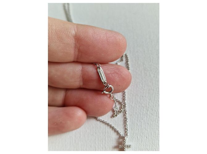 Tiffany & Co Croce Metro in oro bianco 750/000 Argento - vista 9
