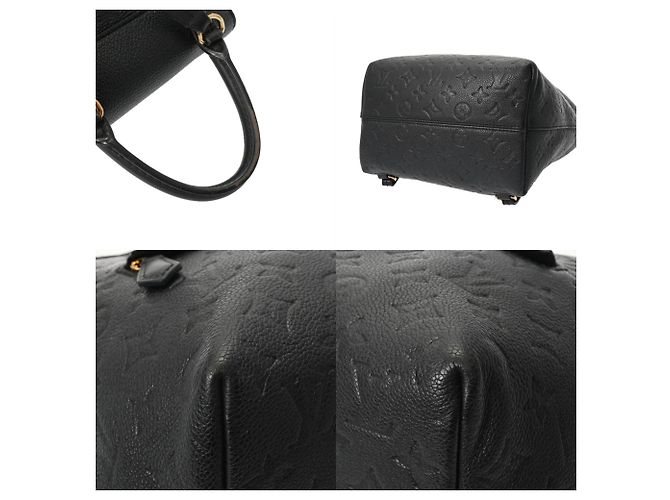 Louis Vuitton Monogram Empreinte Montsouris PM Noir Backpack Black - view 6