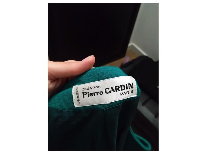 Abrigo verde esmeralda Pierre Cardin París talla 38-40 - vista 4