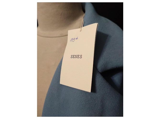 Autre Marque Langer Senes Blauer Teddy-Stil Mantel T36 (Oversized-Schnitt) - Ansicht 2