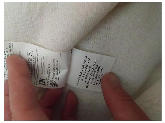 Autre Marque Capa poncho blanca de lana Sisley talla 38 Blanco - vista 6