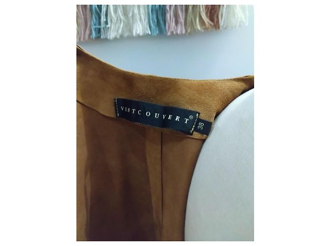 Autre Marque emerindin Wildwest-Stil Wildlederjacke, Größe 38 Kamel - Ansicht 6