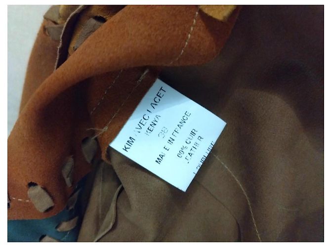 Autre Marque emerindin Wildwest-Stil Wildlederjacke, Größe 38 Kamel - Ansicht 7