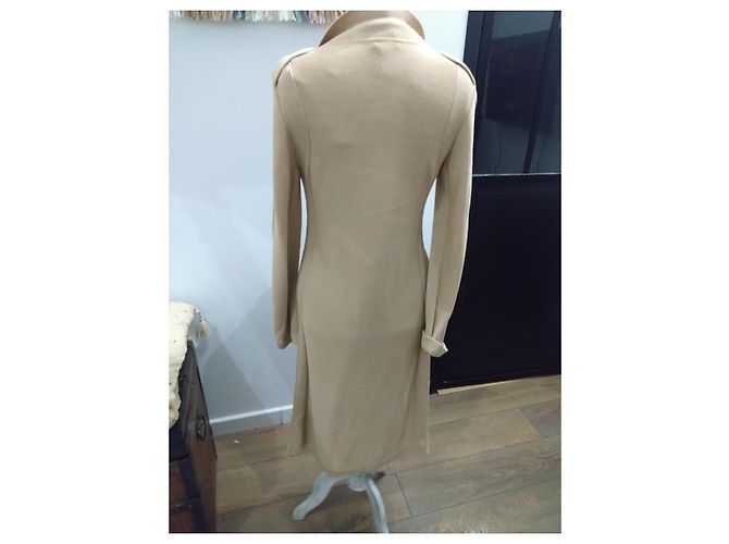 elegante langer Weste sonia rykiel dicke Strickgröße 38 Beige - Ansicht 7