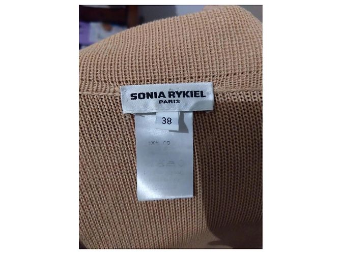 elegante langer Weste sonia rykiel dicke Strickgröße 38 Beige - Ansicht 9