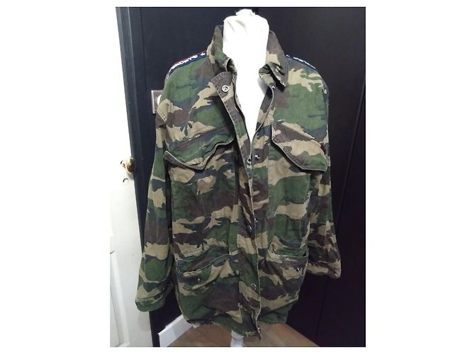 Superdry Camouflage Parka Green and Khaki Size 42 - view 2