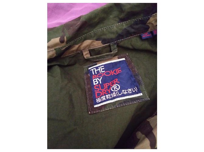 Superdry Camouflage Parka Green and Khaki Size 42 - view 5