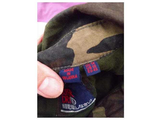 Superdry Camouflage Parka Green and Khaki Size 42 - view 6