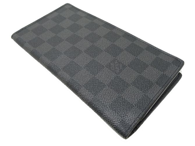 Portafoglio bifold da uomo Louis Vuitton in Damier Graphite Noir Nero - vista 3
