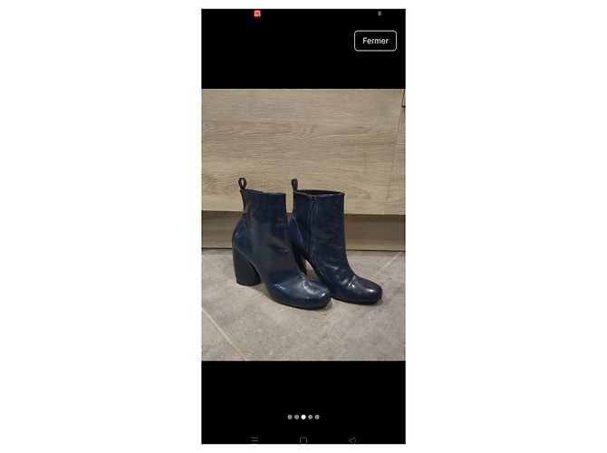 Stivaletti Tara Jarmon in pelle blu navy - vista 4