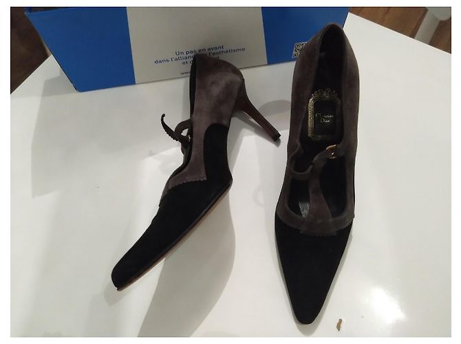 Dior Pumps im Retro-Stil Größe 37,5 Grau - Ansicht 3