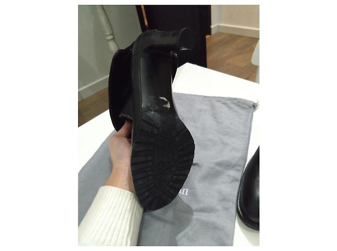 schwarze Lederstiefeletten Stéphane Kelian mit Absatz Größe 39 - Ansicht 5