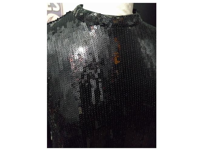 Top Nero Givenchy T42 Paillettes, Chic e Festoso - vista 3