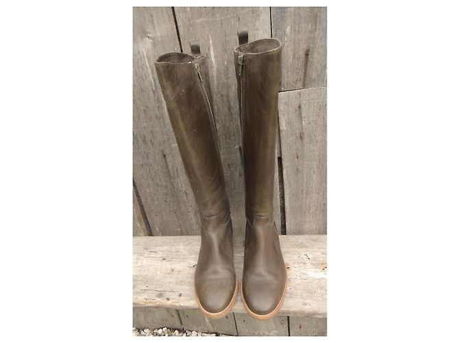 Botas de cuero Comptoir Des Cotonniers Khaki Caqui - vista 9