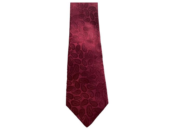 Cravatta Kenzo Uomo Bordeaux con Motivo Cachemire – 100% Seta Bordò - vista 2