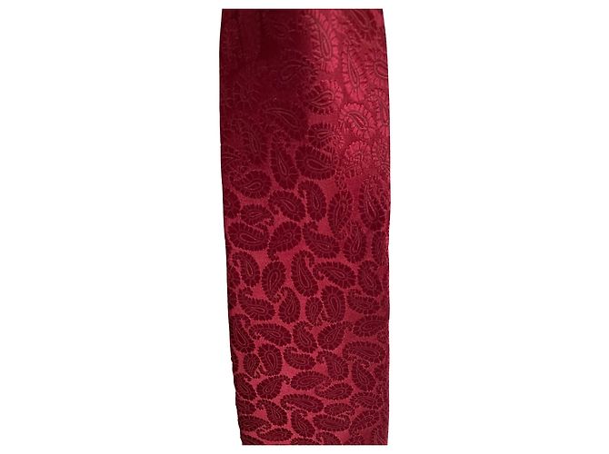 Cravatta Kenzo Uomo Bordeaux con Motivo Cachemire – 100% Seta Bordò - vista 3