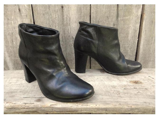 Stivaletti in pelle nera N.D.C. Made By Hand Nero - vista 2