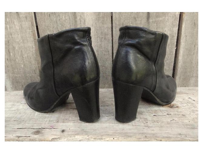Stivaletti in pelle nera N.D.C. Made By Hand Nero - vista 5