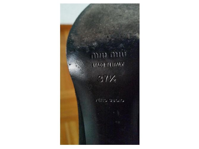 Botas de ante negras Miu Miu Negro - vista 2
